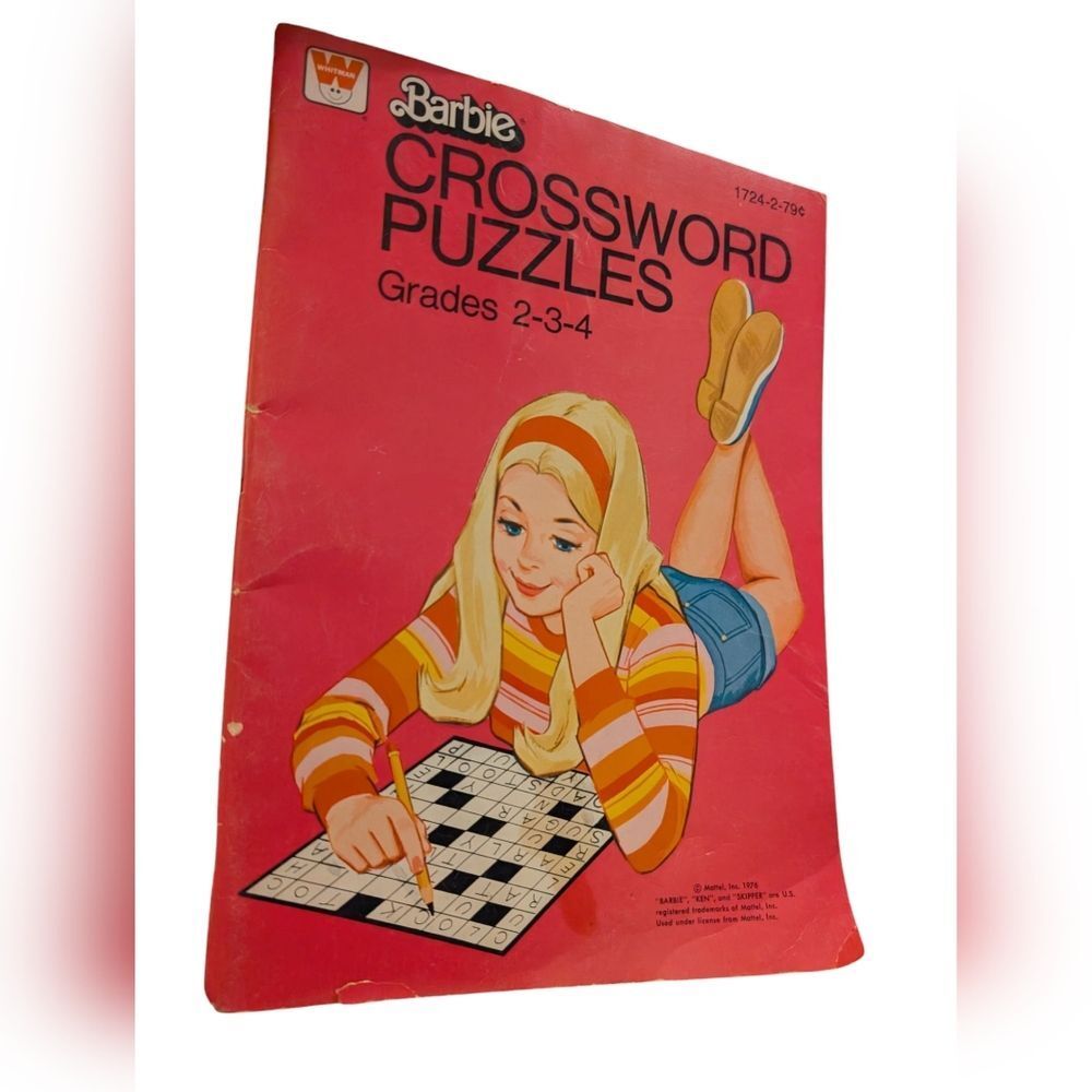 Barbie 70s Vintage Crossword Puzzle Book